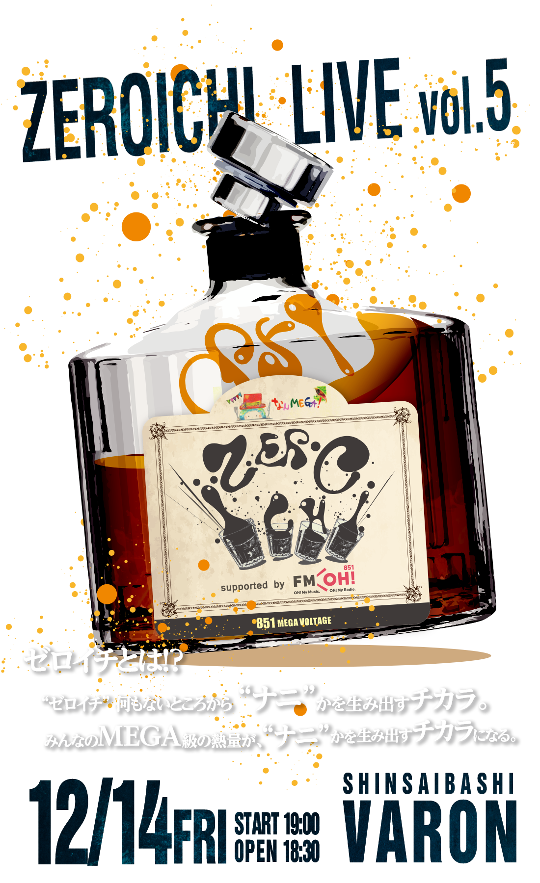 ZEROICHI LIVE!
Supported by FM OH! 2017 年11 月17 日(金) 開場:18 時00 分 / 開演:18 時30 分 梅田Zeela